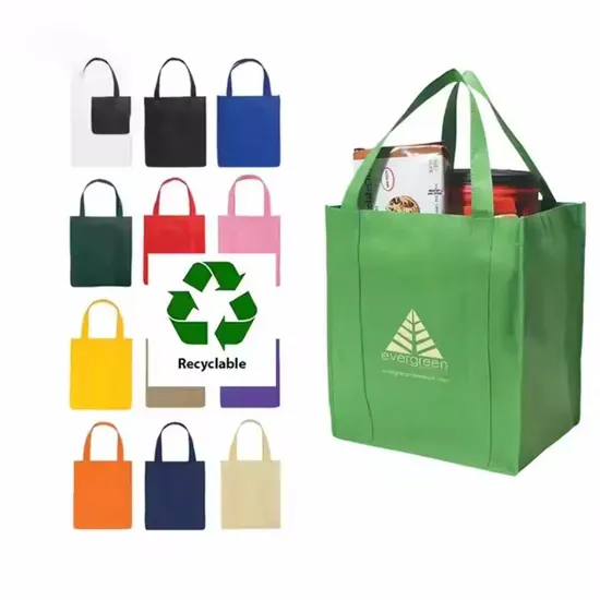 PP Non Woven Fabric Shopping Bag Promotional Custom Reusable Carry Bag Eco-Friendly Customized Tote Bag Grocery Bag