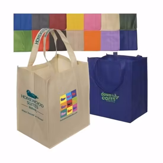 PP Non Woven Fabric Shopping Bag Promotional Custom Reusable Carry Bag Eco-Friendly Customized Tote Bag Grocery Bag