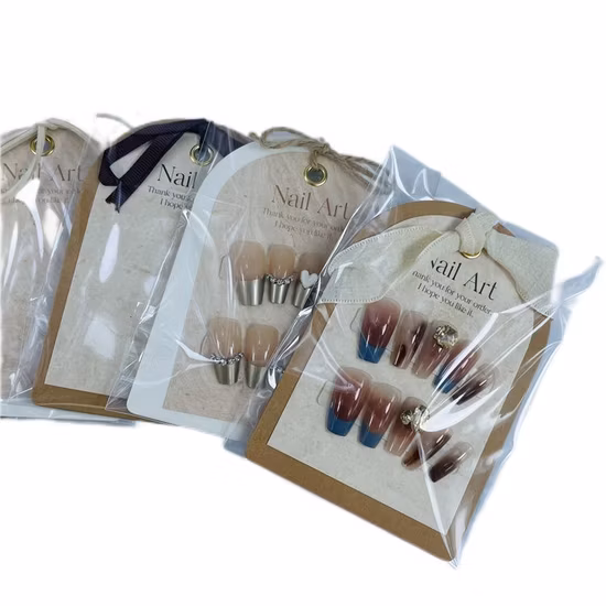 Custom Press on False Nail Polish Paper Packing Gift Box Packaging Nail Box