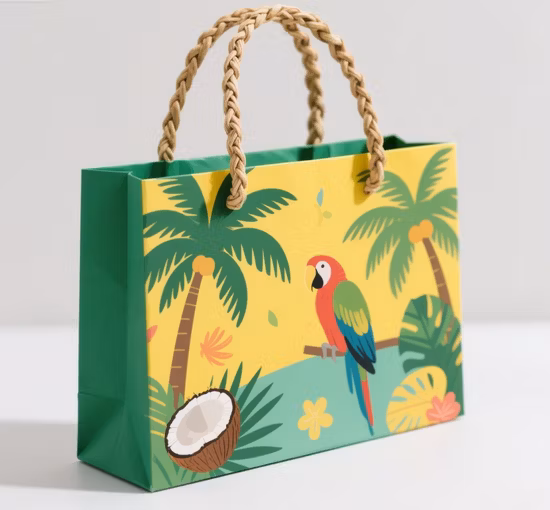 FSC Certified Custom Kraft Paper Bag Packaging Fast Food