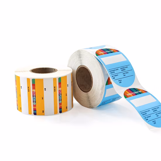 Etiqueta adhesiva impresa con logotipo personalizado barato en Guangzhou